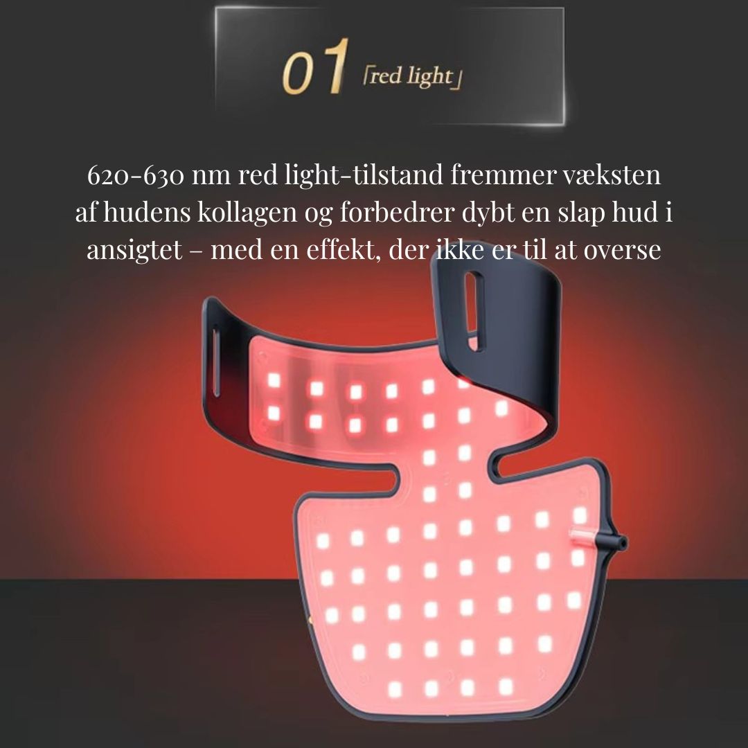 TheraLight Hals, bryst og nakke terapi med nær-infrarød og rød lysterapi