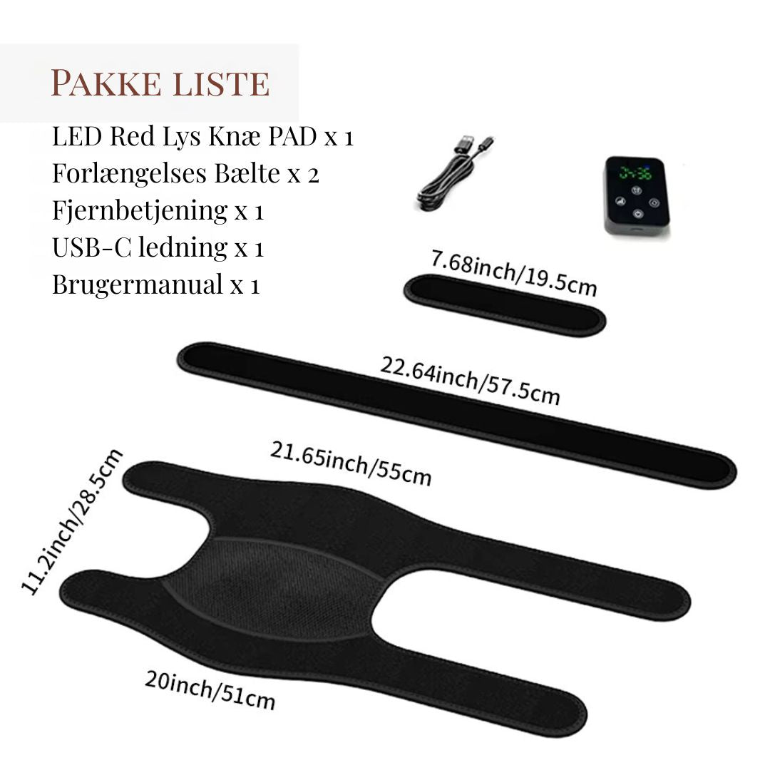 TheraLight Knæpude med nær-infrarød og rød lysterapi