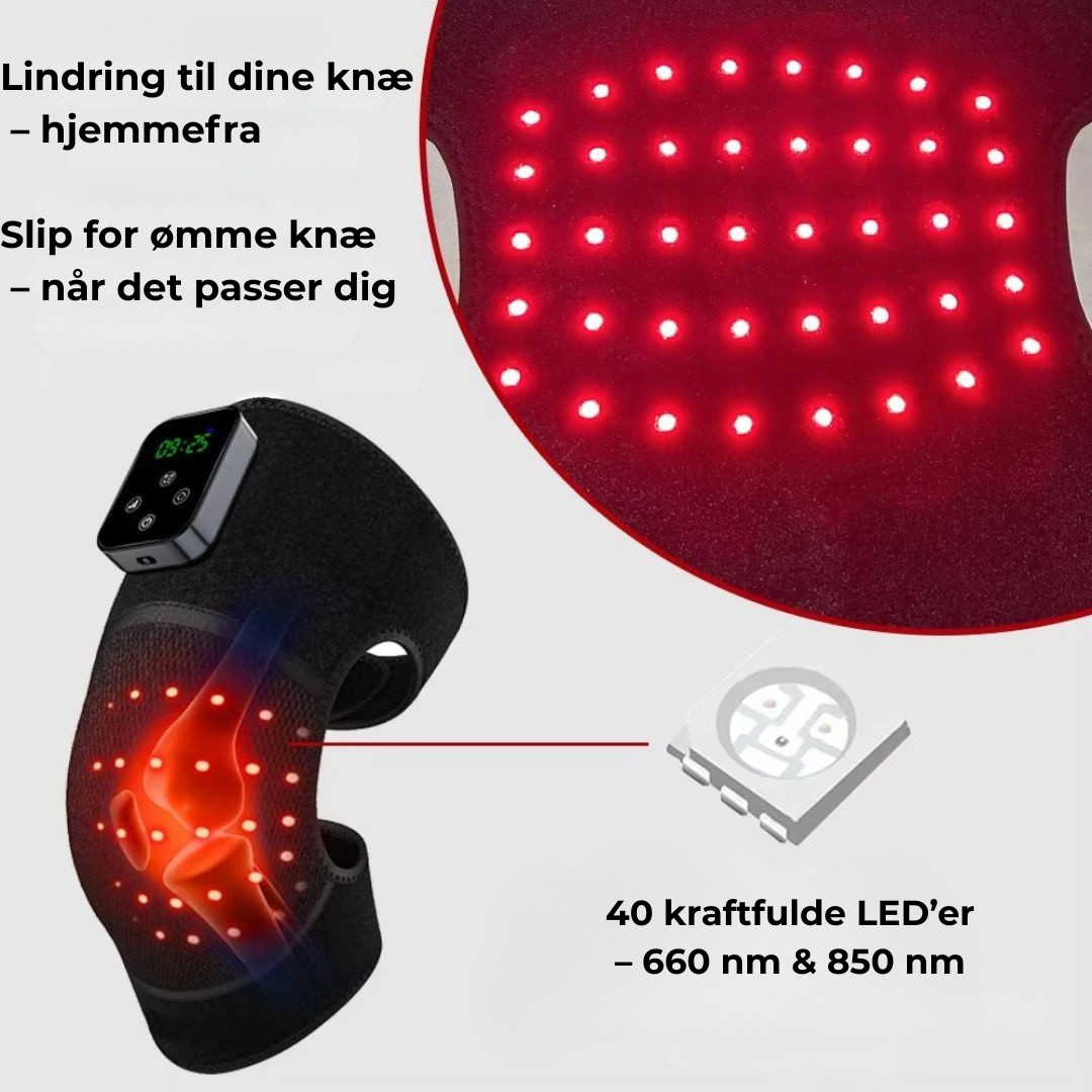 TheraLight Knæpude med nær-infrarød og rød lysterapi