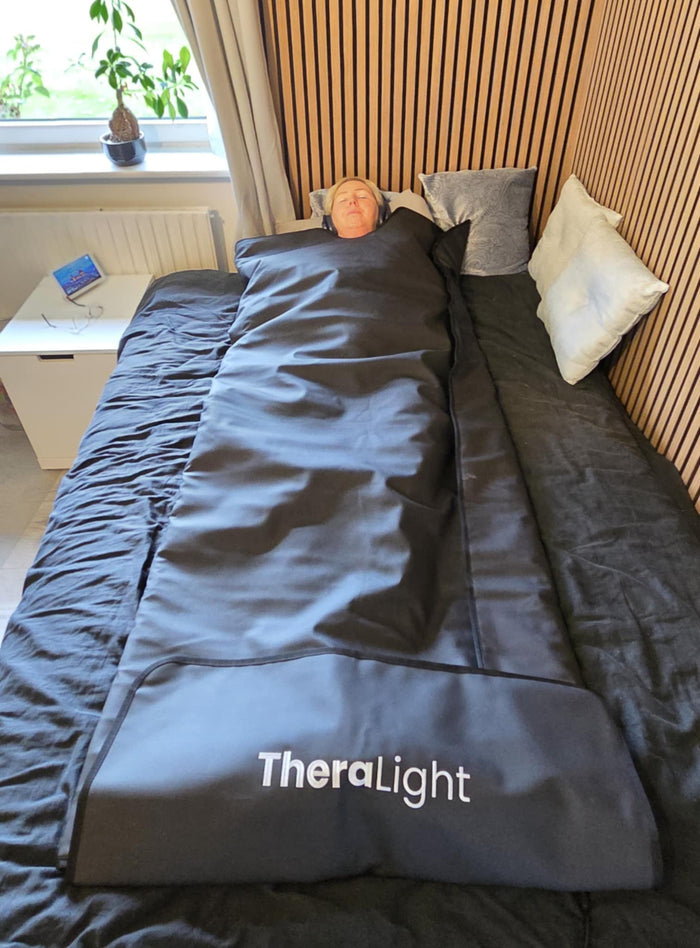 TheraLight Sauna Tæppe i brug